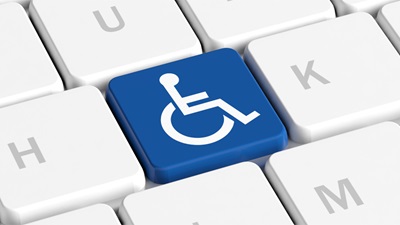 tastiera pc con simbolo disabili